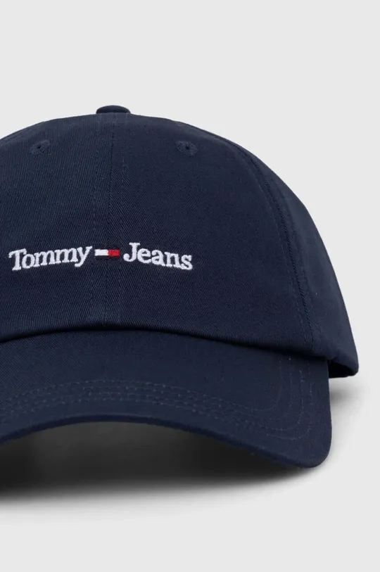 Akcesoria Tommy Jeans czapka z daszkiem bawełniana AW0AW15472 granatowy