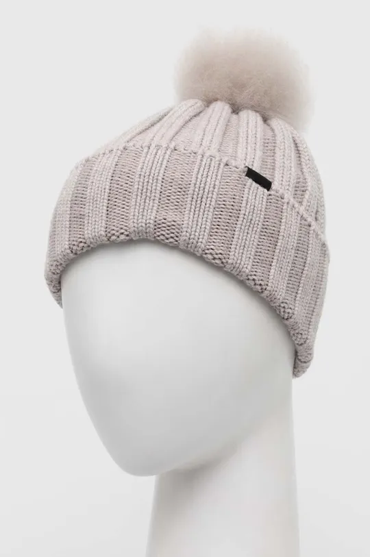 Вълнена шапка Woolrich Основен материал: 100% девствена вълна Помпон: 100% кашмир