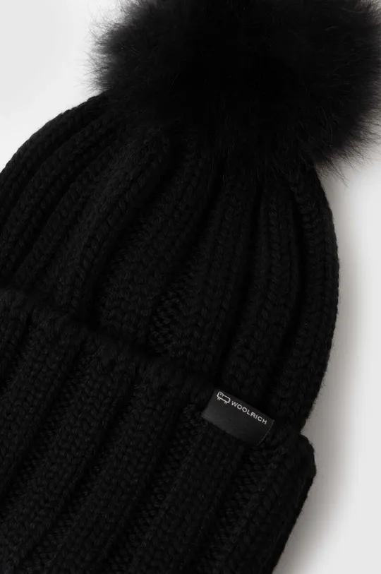 Woolrich czapka wełniana czarny