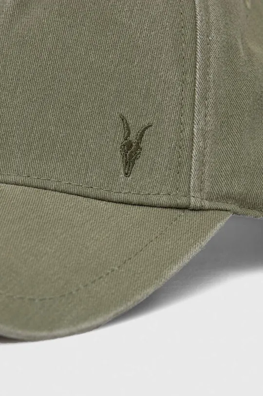 Βαμβακερό καπέλο του μπέιζμπολ AllSaints πράσινο