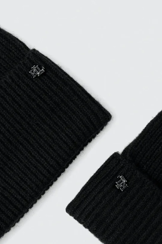 Lauren Ralph Lauren czapka i rękawiczki wełniane 90 % Wełna, 10 % Kaszmir
