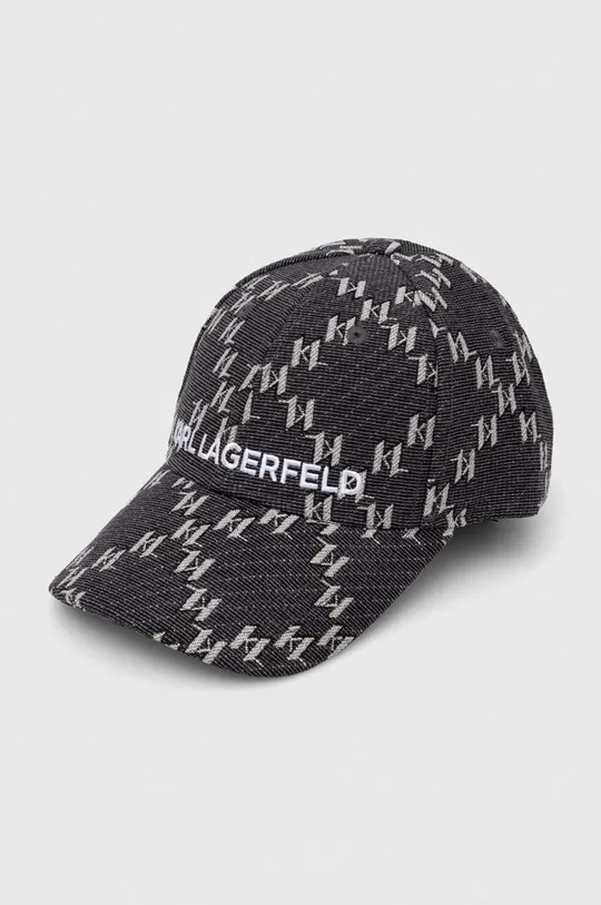 szary Karl Lagerfeld czapka z daszkiem Unisex