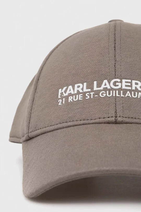 Karl Lagerfeld czapka z daszkiem beżowy
