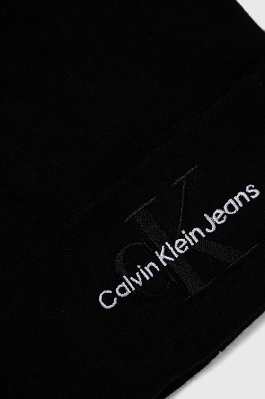 fekete Calvin Klein Jeans pamut sapka és sál