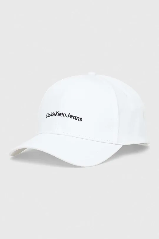 λευκό Βαμβακερό καπέλο του μπέιζμπολ Calvin Klein Jeans Γυναικεία
