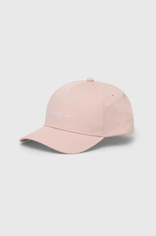ροζ Βαμβακερό καπέλο του μπέιζμπολ Calvin Klein Jeans Γυναικεία