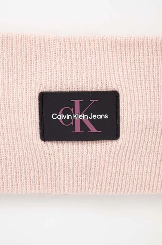 Bavlnená čelenka Calvin Klein Jeans 40 % Vlna, 30 % Viskóza, 20 % Polyamid, 10 % Kašmír