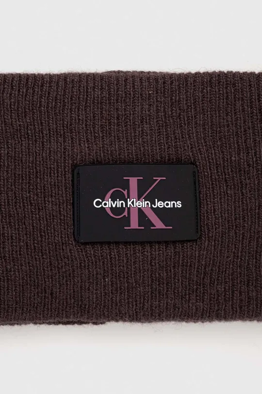 Bavlnená čelenka Calvin Klein Jeans 40 % Vlna, 30 % Viskóza, 20 % Polyamid, 10 % Kašmír