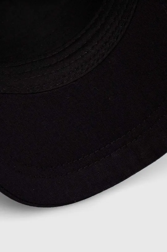 czarny Guess czapka z daszkiem bawełniana