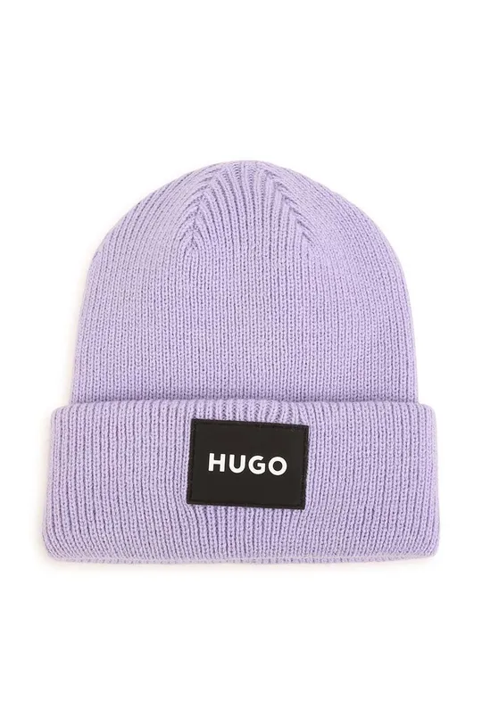 fioletowy HUGO czapka dziecięca Dziewczęcy