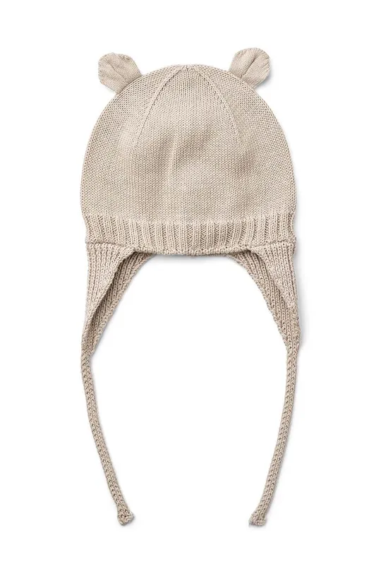 бежевий Бавовняна шапка для немовля Liewood Для дівчаток