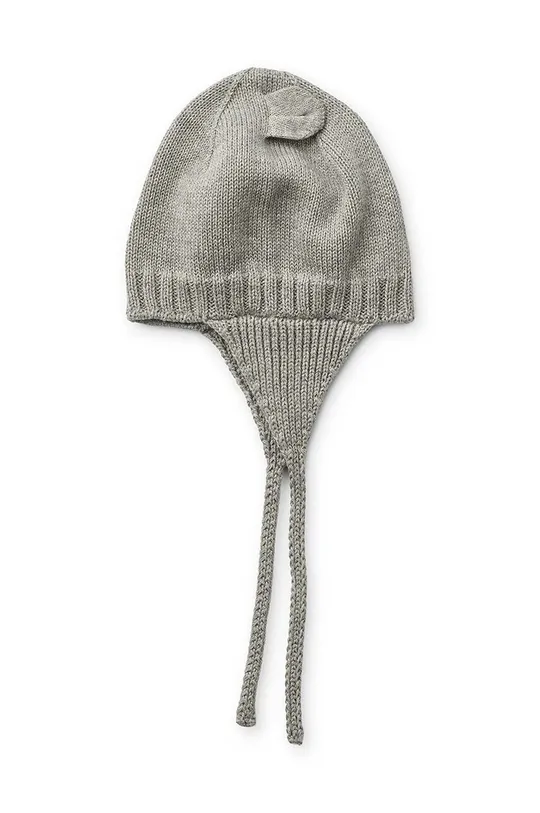 Bombažna kapa za dojenčka Liewood siva