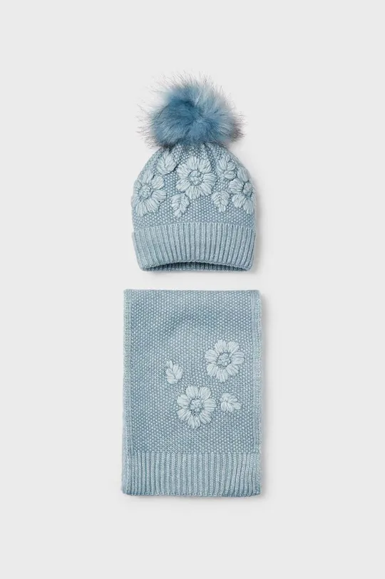 блакитний Дитяча шапка і шарф Mayoral Для дівчаток