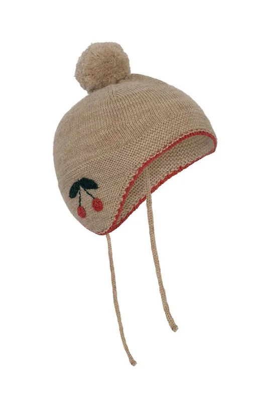 Παιδικό μάλλινο καπέλο Konges Sløjd μπεζ