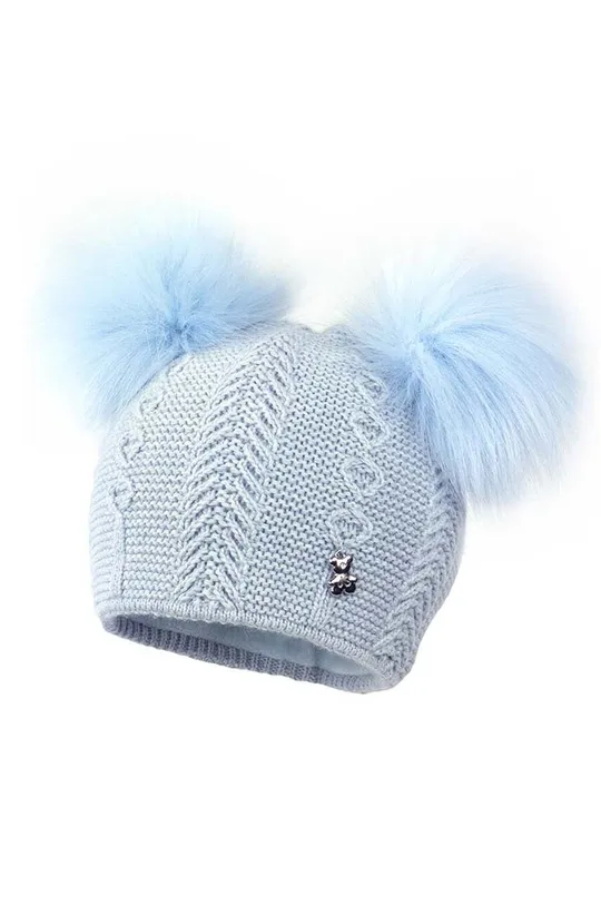 блакитний Дитяча шапка з домішкою вовни Jamiks Для дівчаток