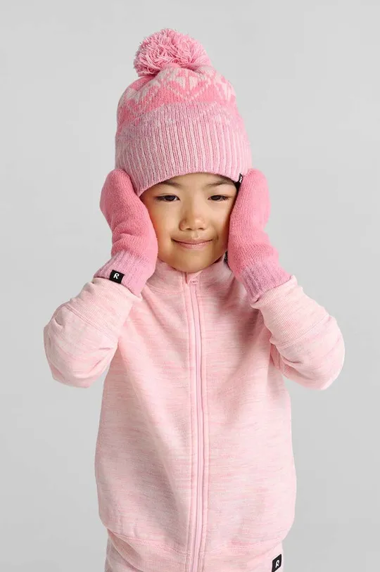 ροζ Παιδικό μάλλινο καπέλο Reima Pohjoinen Για κορίτσια