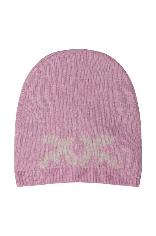 Pinko Up czapka z domieszką wełny dziecięca różowy