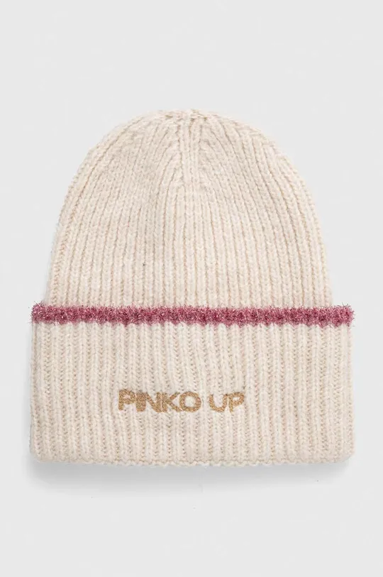 beżowy Pinko Up czapka z domieszką wełny dziecięca Dziewczęcy