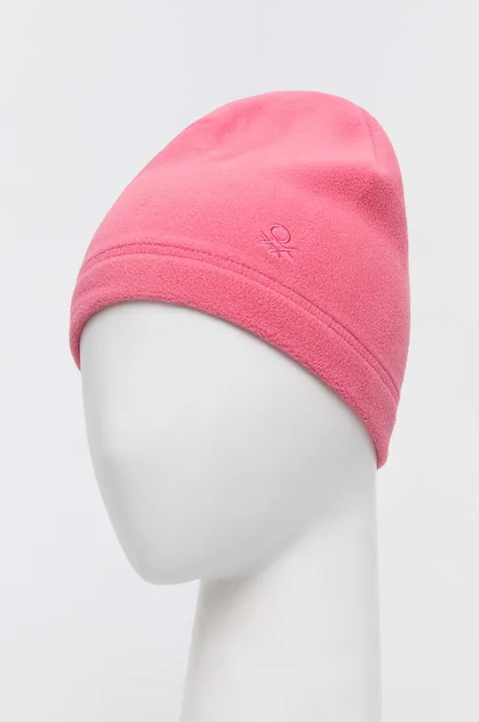 Дитяча шапка United Colors of Benetton рожевий