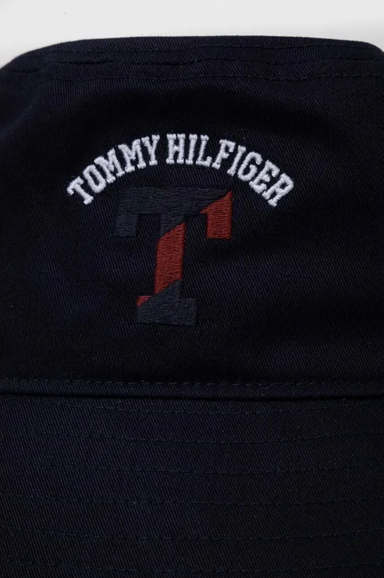 Otroški bombažni klobuk Tommy Hilfiger mornarsko modra
