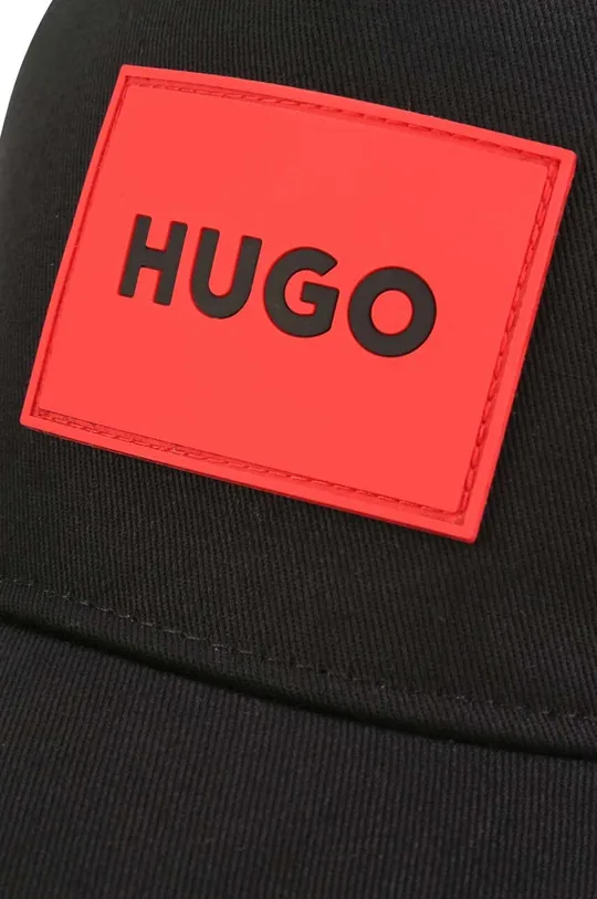 μαύρο Παιδικό βαμβακερό καπέλο μπέιζμπολ HUGO