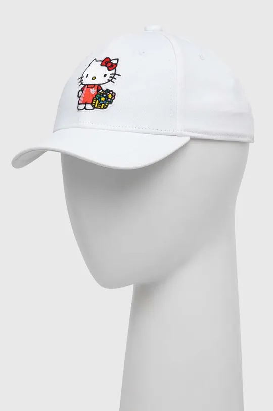 biały adidas Originals czapka z daszkiem bawełniana dziecięca x Hello Kitty Dziecięcy