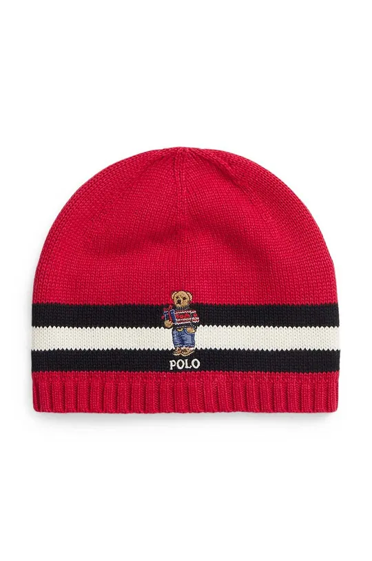 красный Детская хлопковая шапка Polo Ralph Lauren Для мальчиков