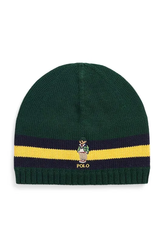 зелений Дитяча бавовняна шапка Polo Ralph Lauren Дитячий