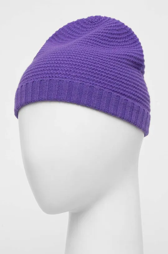 Дитяча вовняна шапка United Colors of Benetton фіолетовий