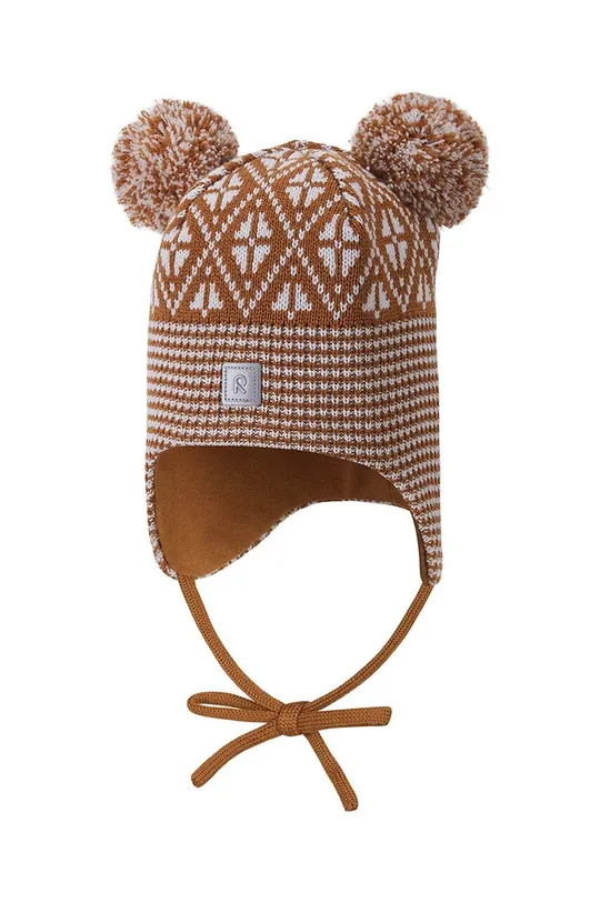 Детская хлопковая шапочка Reima Kuuru Основной материал: 100% Шерсть мериноса Подкладка: 97% Хлопок, 3% Эластан