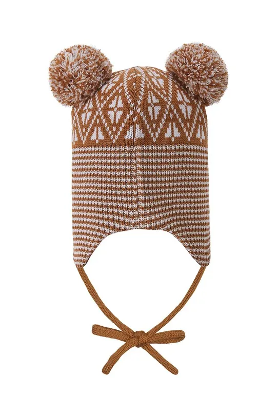 коричневий Дитяча вовняна шапка Reima Kuuru