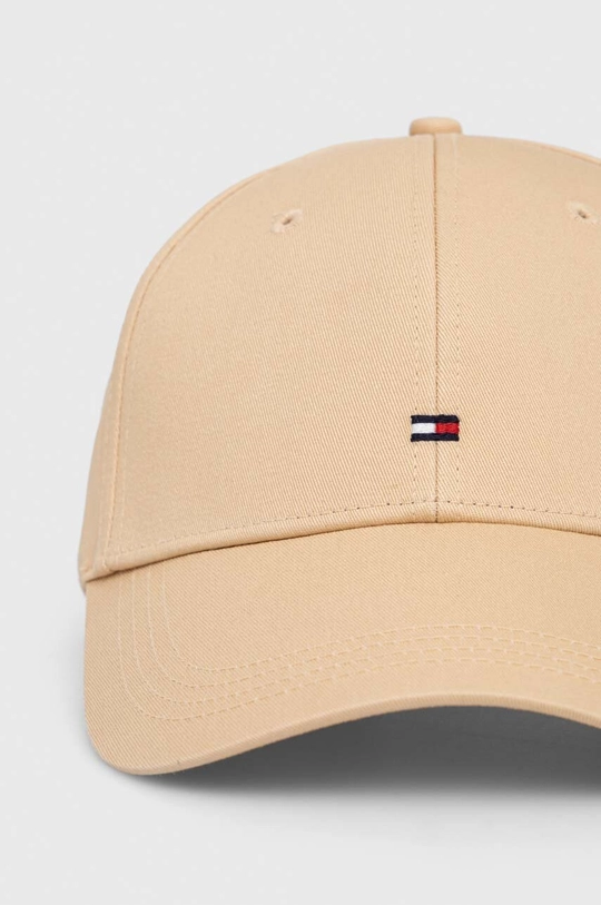 Tommy Hilfiger czapka z daszkiem bawełniana beżowy