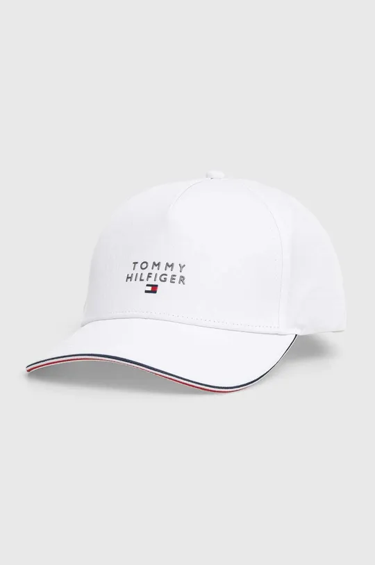 λευκό Βαμβακερό καπέλο του μπέιζμπολ Tommy Hilfiger Ανδρικά
