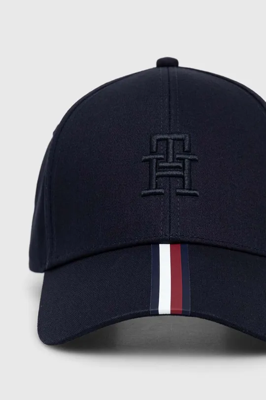 Βαμβακερό καπέλο του μπέιζμπολ Tommy Hilfiger σκούρο μπλε