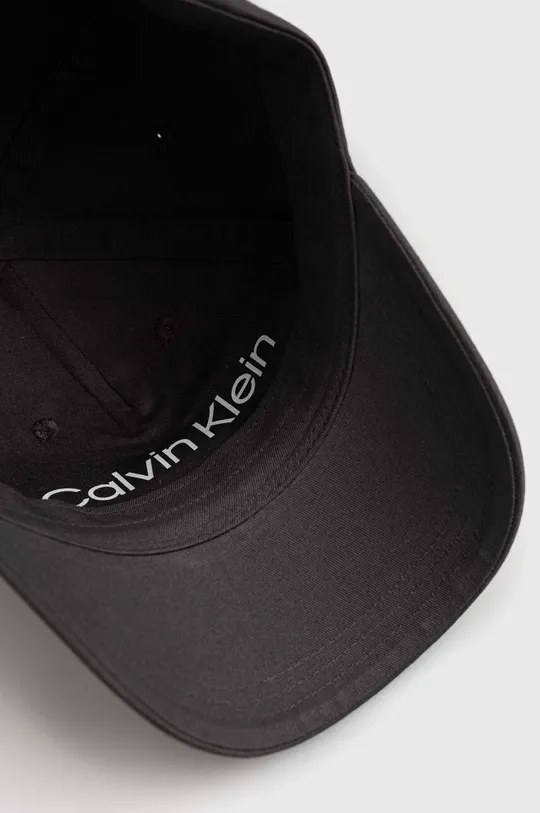 szary Calvin Klein czapka z daszkiem bawełniana