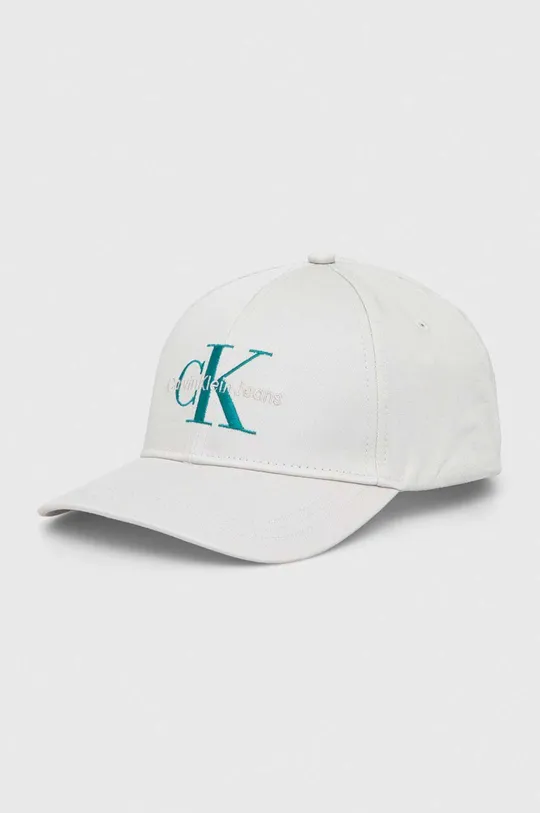 γκρί Βαμβακερό καπέλο του μπέιζμπολ Calvin Klein Jeans Ανδρικά