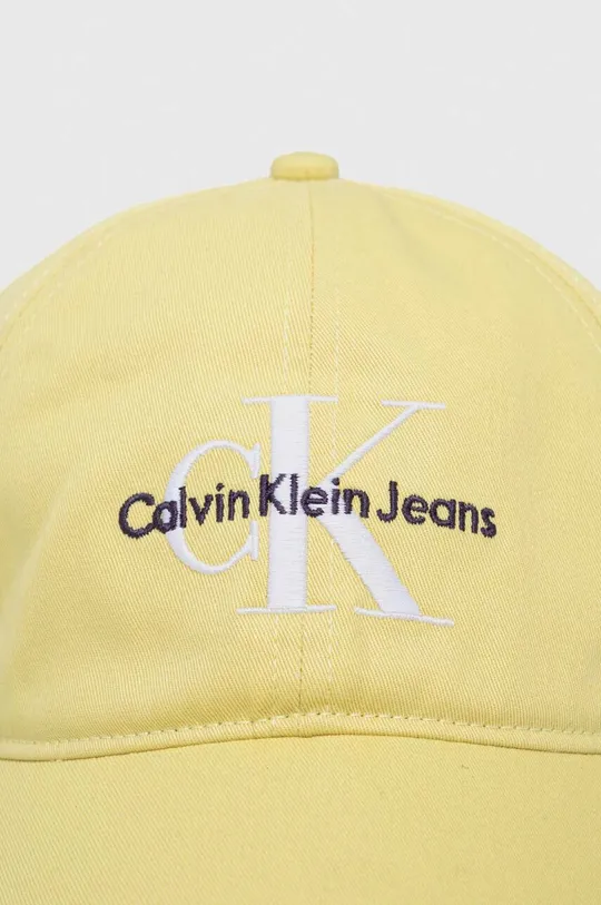 Bavlnená šiltovka Calvin Klein Jeans žltá