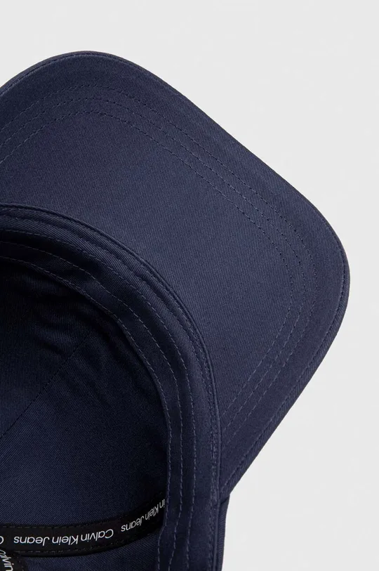 plava Pamučna kapa sa šiltom Calvin Klein Jeans
