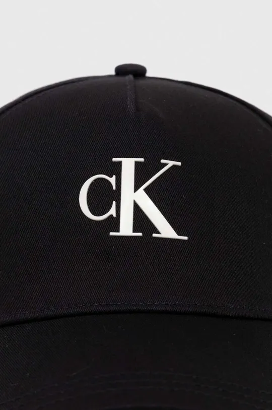 Calvin Klein Jeans czapka z daszkiem bawełniana czarny