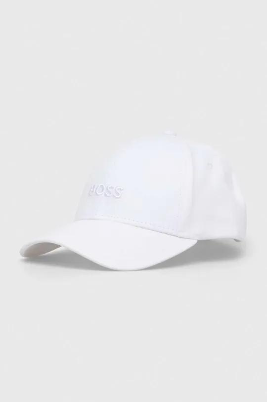 λευκό Βαμβακερό καπέλο του μπέιζμπολ BOSS Ανδρικά