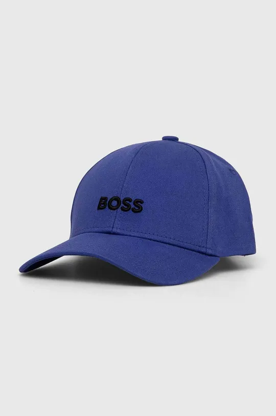 fioletowy BOSS czapka z daszkiem bawełniana Męski
