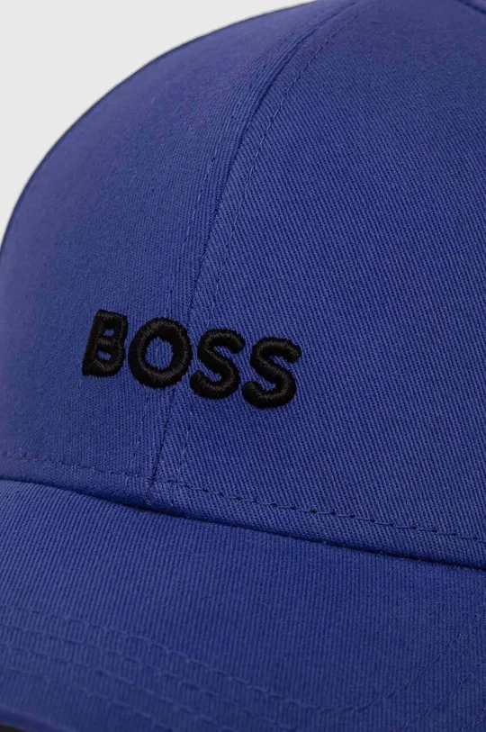 Βαμβακερό καπέλο του μπέιζμπολ BOSS μωβ