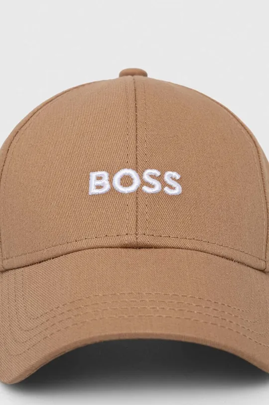 Βαμβακερό καπέλο του μπέιζμπολ BOSS μπεζ
