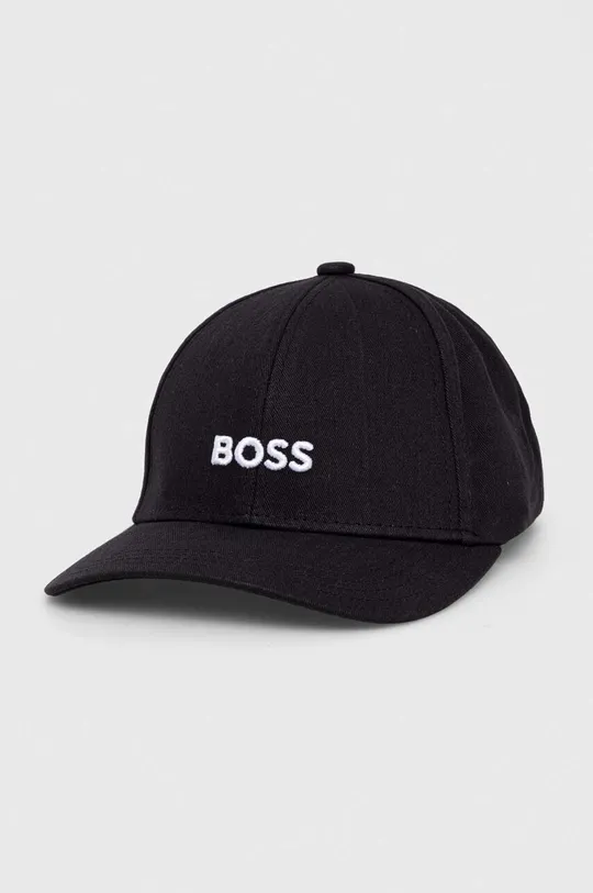 μαύρο Βαμβακερό καπέλο του μπέιζμπολ BOSS Ανδρικά