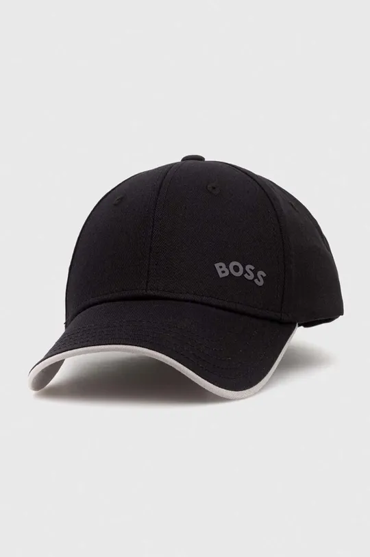 μαύρο Βαμβακερό καπέλο του μπέιζμπολ Boss Green BOSS GREEN Ανδρικά