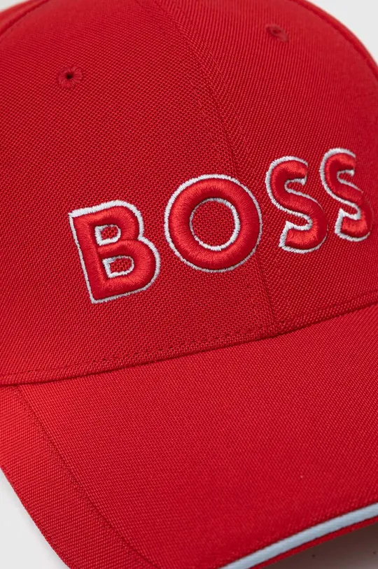 Boss Green czapka z daszkiem czerwony