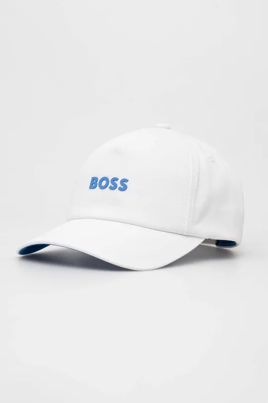 λευκό Βαμβακερό καπέλο του μπέιζμπολ Boss Orange BOSS ORANGE Ανδρικά