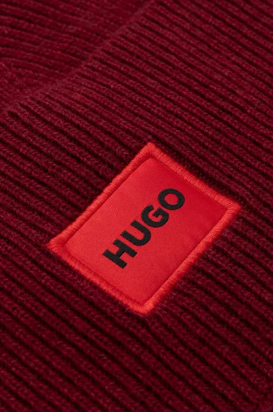 Шерстяная шапка HUGO  40% Шерсть, 40% Переработанная шерсть, 20% Вторичный полиамид