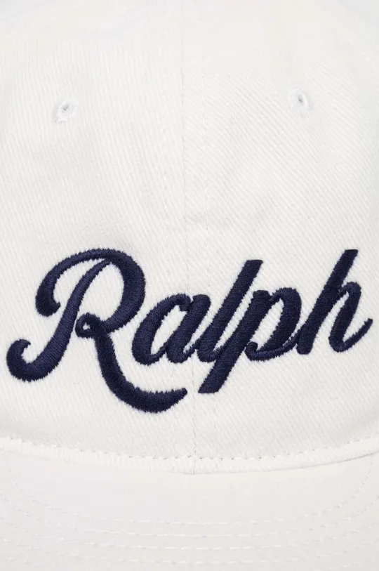 Βαμβακερό καπέλο του μπέιζμπολ Polo Ralph Lauren λευκό