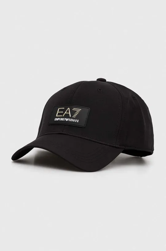 czarny EA7 Emporio Armani czapka z daszkiem Męski